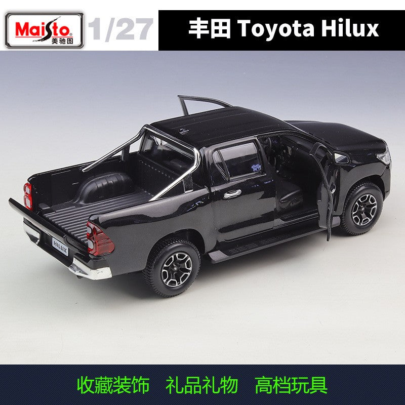 Maisto 1:27 Toyota Hilux Off-road Pick-up Modelo de Carro em Liga Brinquedo Coleção Peça de Exibição Presente
