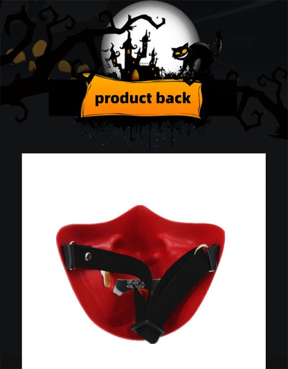 Halloween Cosplay Airsoft Mask Protective Fashion Half Face Mask Prajna Hannya Mask Japanese Samurai Evil Oni Demon Party Decor