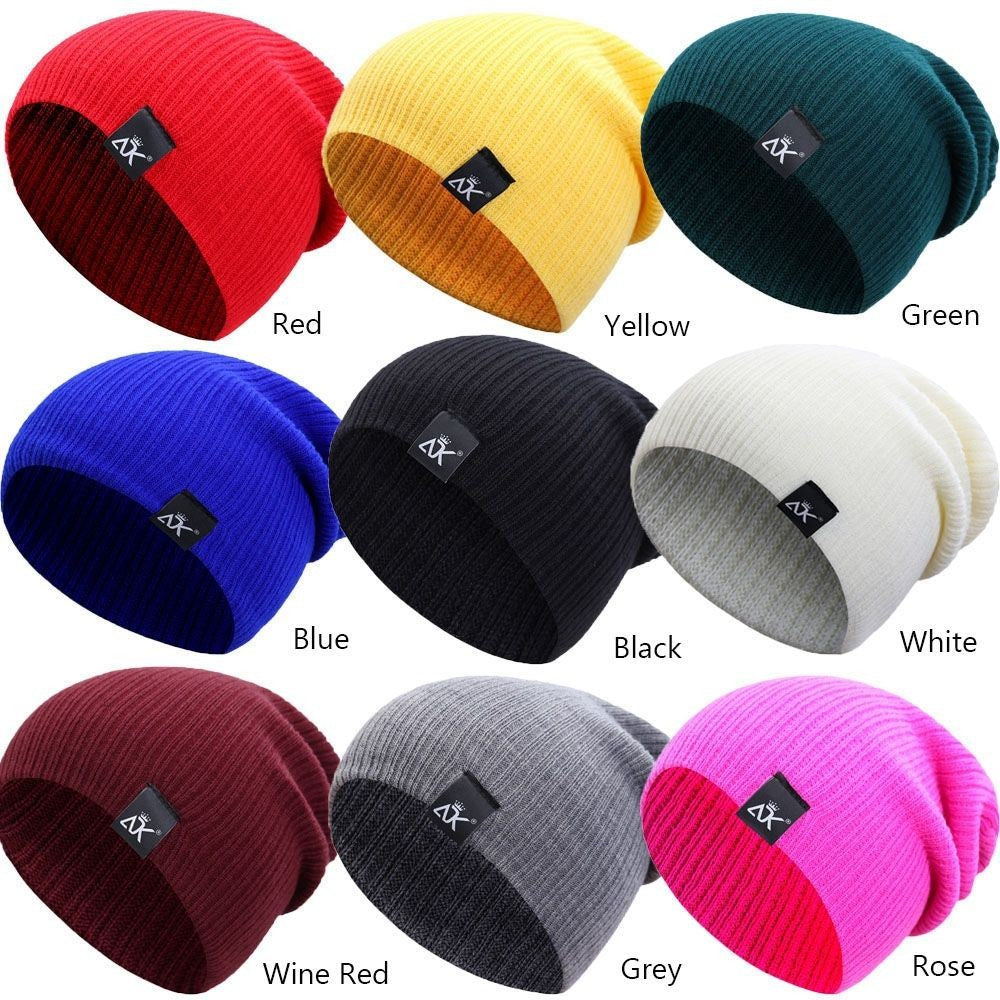Novos Gorros de Outono Inverno para Mulheres Homens Chapéus de Malha Quentes Feminino Gorro Folgado Aquecedor Boné Feminino Macio Confortável