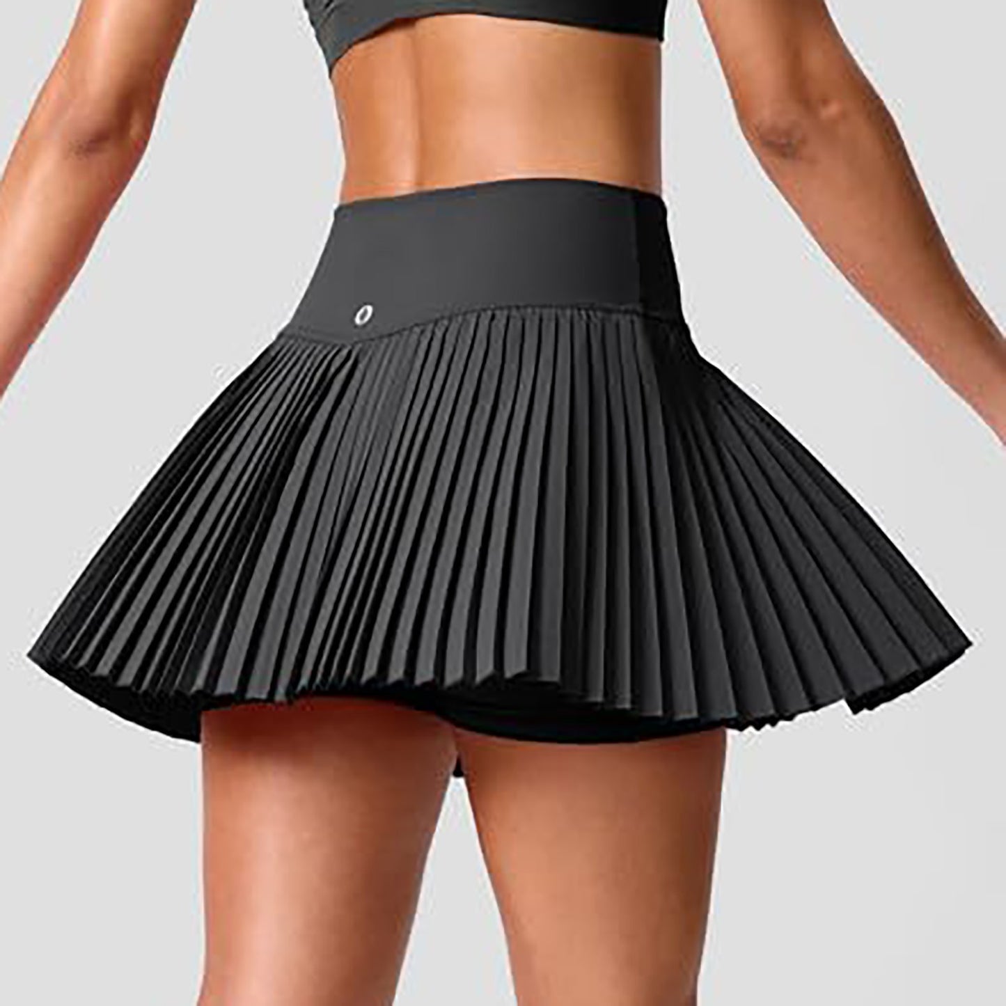 Dance Fitness Short Skirts Women'S Double Layered Pleats Tennis Skirts For Women High Waisted Skirt With Women Clothing ???