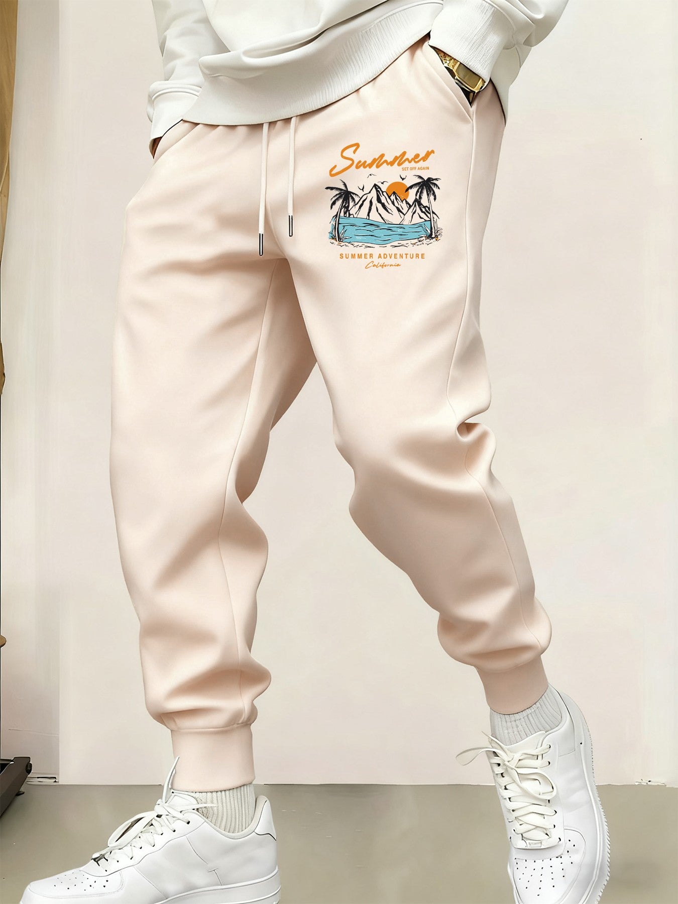 Summer Set Off Again California Prints Mans Sweatpants Casual Comfy Long Pants Sports Basic Trousers Soft Elastic Waist Pant