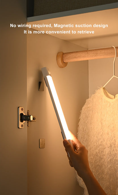 LED Closet Lights Motion Sensor Lamp Wireless Rechargeable Cabinet Night Light For Kitchen Bedroom Wardrobe Sensor Night Lamp