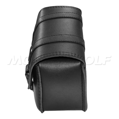 Universal Accessories Triangle Synthetic Leather Motorcycle Side Saddle Bag for Cafe Racer ATV For Harley Sportster XL 883/1200