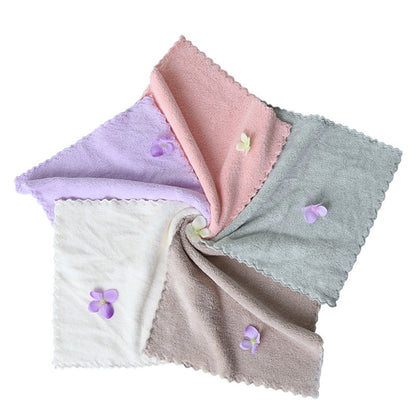 Small Hand Towel Square 25*25cm Child Kids Face Washcloth 25*50cm Coral Velvet soft Microfiber High density