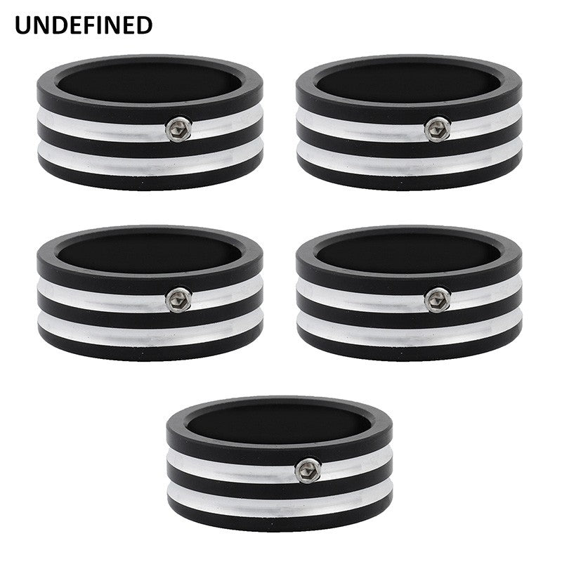 Rear Sprocket Flat Bolt Cover Caps for Harley Softail Fat Boy 1993-2023 Sportster XL 883 1200 Touring Road King Glides Black