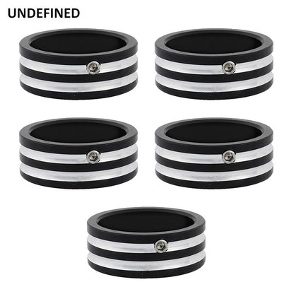Rear Sprocket Flat Bolt Cover Caps for Harley Softail Fat Boy 1993-2023 Sportster XL 883 1200 Touring Road King Glides Black