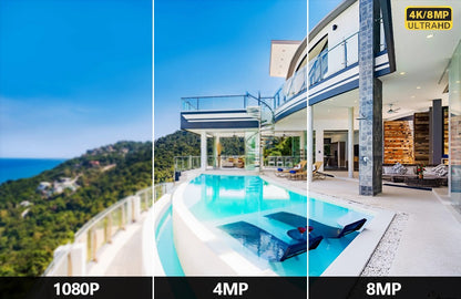 Movols 4K XMEYE POE Surveillance System 8MP 4MP Two Way Audio PTZ CCTV POE AI Security Camera 8CH P2P NVR Video Surveillance Kit