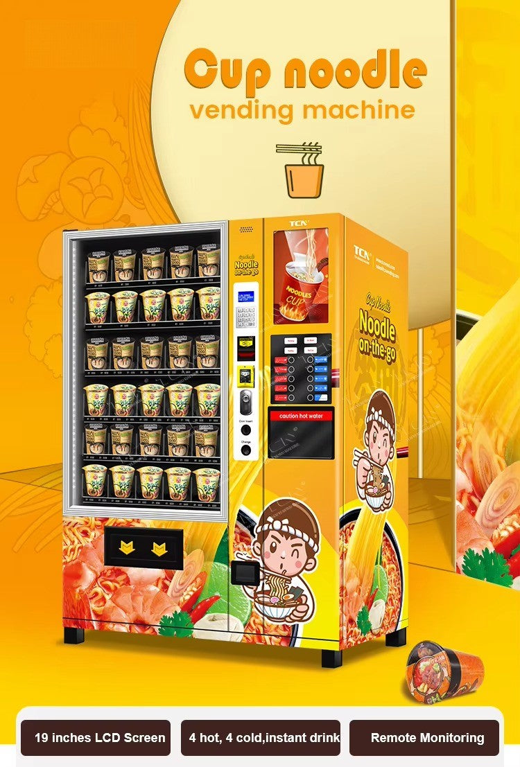 Vending Machine New Style Instant Ramen and Cup Noodle Vending.Machine With Hot Water