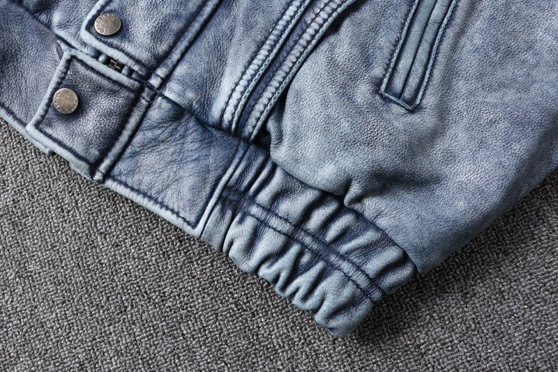 2025 New Luxury Unisex Cowhide Jacket - Short Cut Relaxed Fit Leather Biker Style Coat