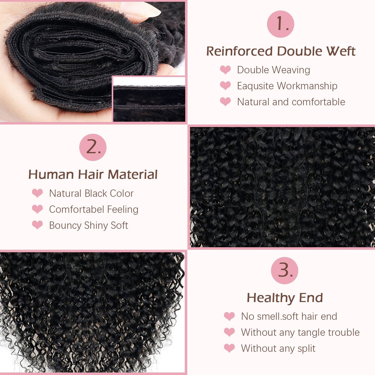 Extensões de Cabelo com Clipe Ondulado de Água Cabelo Humano Real Cacheado Profundo com Clipe para Mulheres 8 Peças 120G Extensões de Cabelo Humano Remy Brasileiro