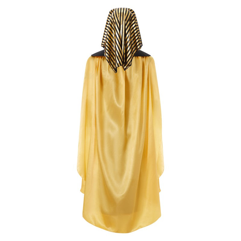Men Egyptian Costume Set 7 Pcs Golden Trim Tank Tops Skirt Arm Sleeves Headwear Necklace Outfits Cosplay Party Outfits