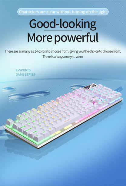 YINDIAO K500 Teclado com Fio para Jogos Notebook Desktops PC Acessórios de Escritório Teclados Gamer de Perfil Baixo com Teclado Numérico