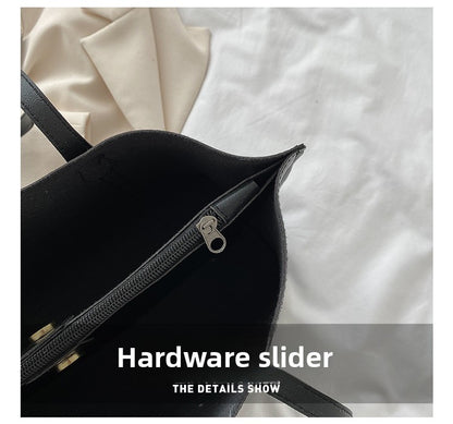 Large Capacity Women's Bag, New Soft Leather Tote Bag, Casual and Versatile Single Shoulder Bags for Woman Korean Style Handbags