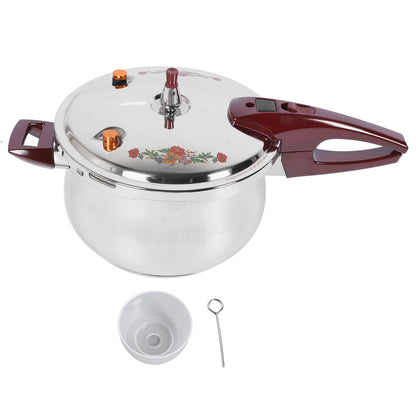 11L Pressure Cooker 80KPA Stainless Steel Multifunctional Multiple Security Guard with Ergonomic Handle Stovetop Pressure Cooker