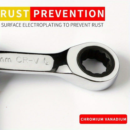 Short Handle Ratchet Spanner 6/7/8/9/10/11/12/13/14/15/16/17/18/19mm Fix Head Ratcheting Wrench Professional Spanner Hand Tools