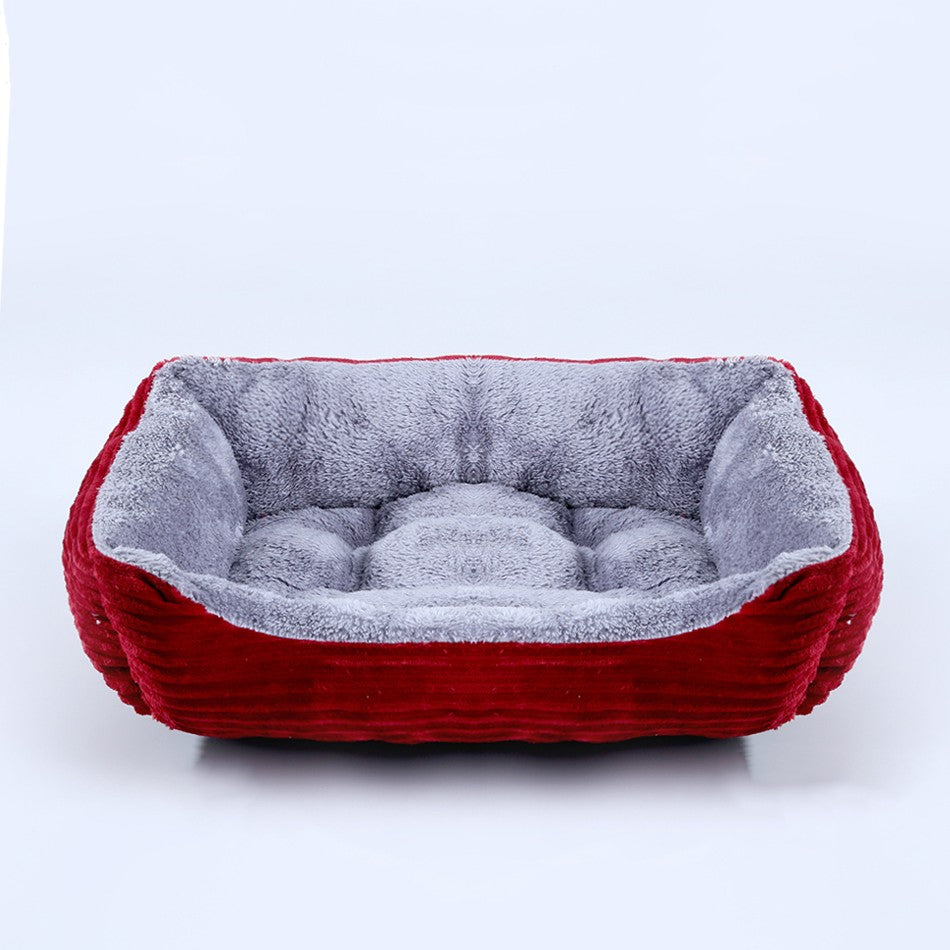 Cama para Cães e Gatos, Quadrada, Pelúcia, Canil, Sofá-Cama para Cães de Porte Médio e Pequeno, Almofada Calmante para Pets, Casa, Artigos para Animais de Estimação, Inverno