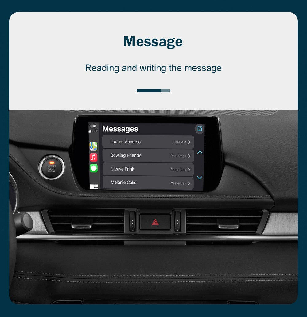 Adaptador USB CarPlay e Android Auto com fio para Mazda 6 2 3 CX3 CX5 CX9 MX5 2016-2020 com sistema Mazda Connect
