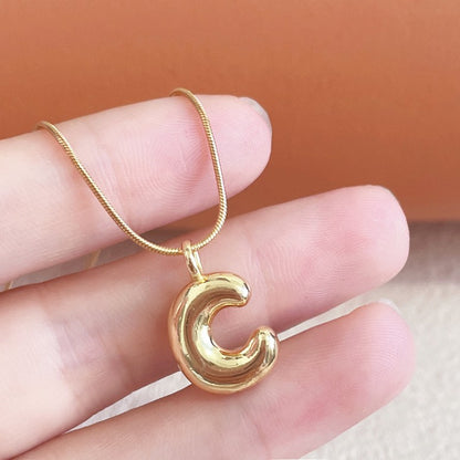Colar de Aço Inoxidável com Pingente de Nome Letras A-Z do Alfabeto, Colares Minimalistas Iniciais para Homens e Mulheres, Presentes de Moda no Atacado