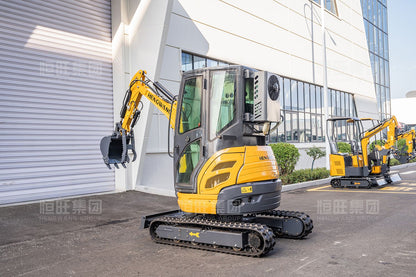 Ar Condicionado Cabine Escavadeira Mini de Esteira 2,5 Toneladas Trator Agrícola a Diesel Mini Escavadeira Hidráulica Máquinas de Construção
