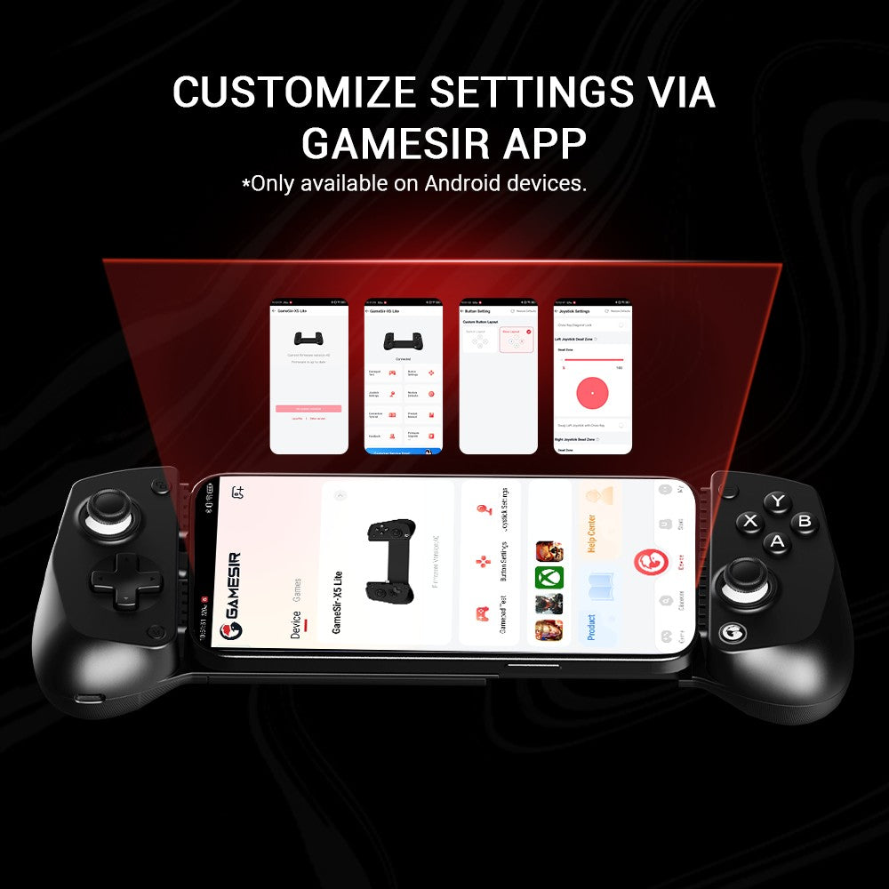 GameSir X5 Lite Type-C Wired Mobile Game Controller with Hall Effect Joystick for iphone 15/ Android/ipd mini/Y700