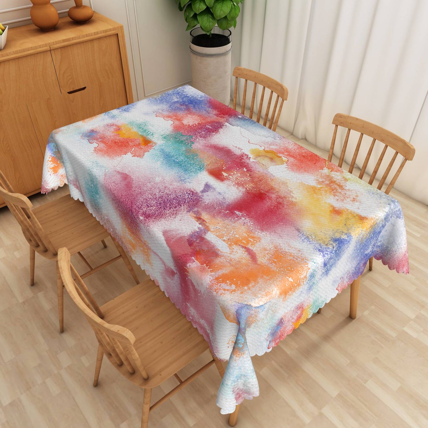 Marble Pattern Tablecloth Rectangular Polyester Dining Table Cover for Home Kitchen Restaurant Holiday Indoor/Outdoor Party