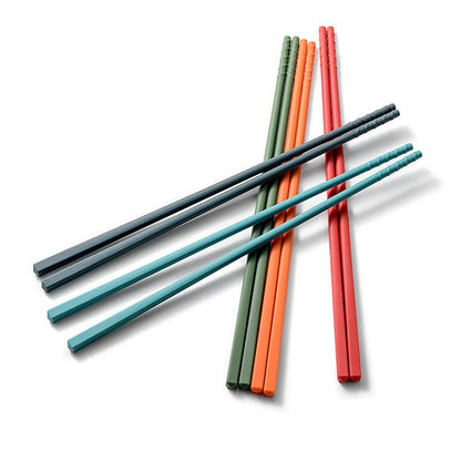 Conjunto de Hashis de Silicone Japoneses Antiderrapantes para Macarrão Sushi Kit Utensílios de Cozinha para Presente Jantar