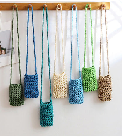 Handmade Crossbody Phone Purse - Openwork Shell Design Tote, Handmade Crossbody Phone Purse,Crochet Beach Bag