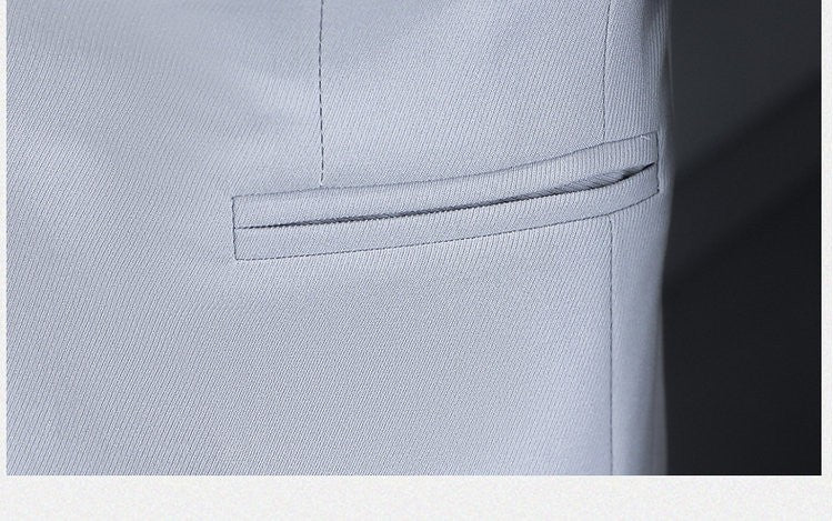 High-quality, fashionable, stylish, versatile and trendy business casual suit men's solid color fitted top