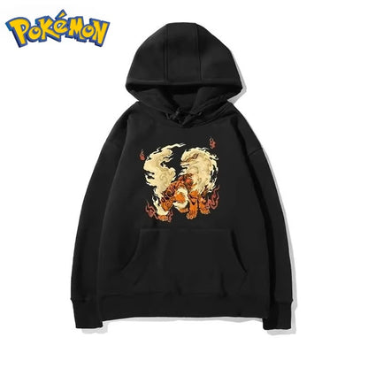 New Pokémon Cartoon Pattern Printed Men's and Women's Hoodies Autumn and Winter 2K Harajuku Large Size Casual Trend Thermal Top