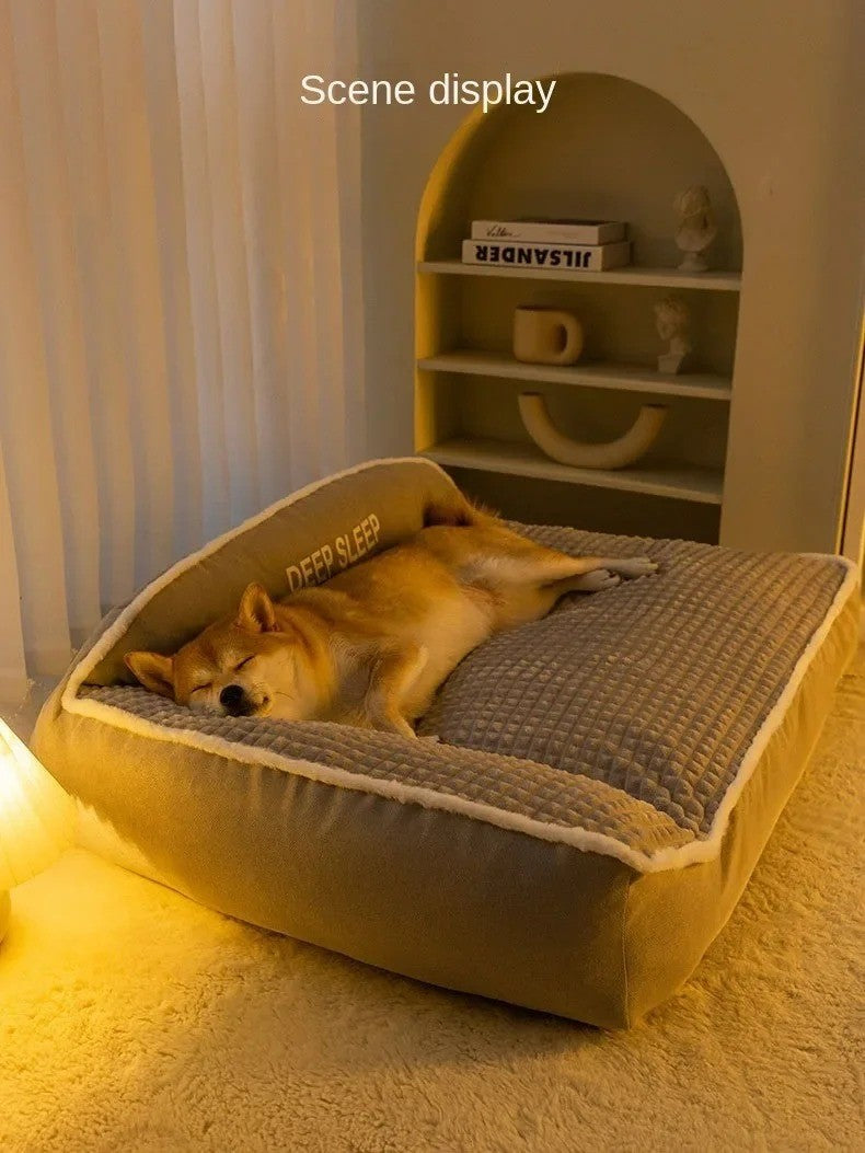 Cama de Cachorro Pequeno para Inverno Pet Sofá Quente Cesta de Halloween Tapete Médio Almofadas Almofada Grande Acessórios para Filhotes Cama para Cães Grandes