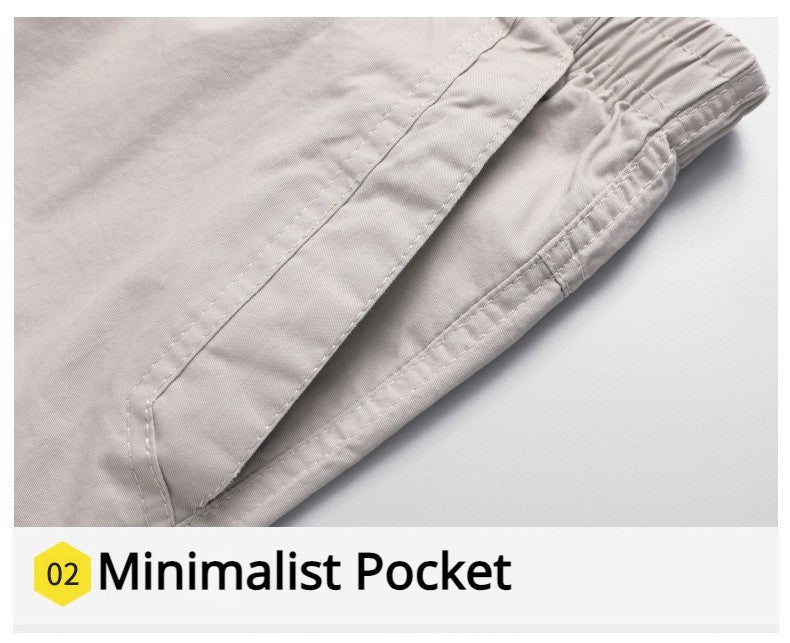 Calças Casuais Masculinas, Calça Cargo de Algodão para Primavera e Outono, Calça Esportiva Grande Plus Size, Calça Reta Solta Masculina com Cintura Elástica