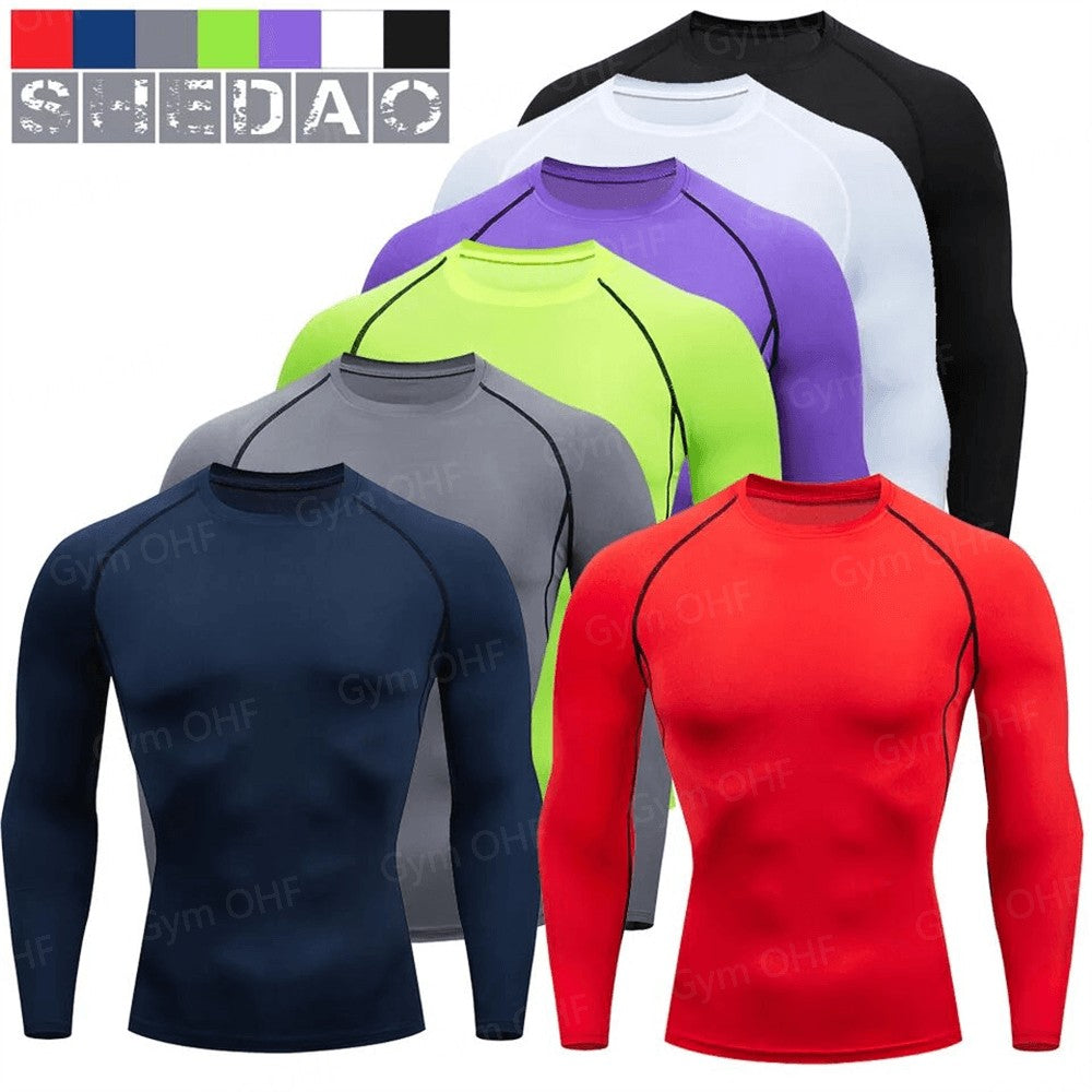 Thermal Man Underwear Set Spi/Der Compression T Shirt Leggings Yoga Sets Fitness