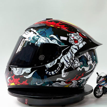 DOT Certified Full Face Motorcycle Helmet for Men And Women Anti-Fog Racing Style Couples Motorcycle Helmet