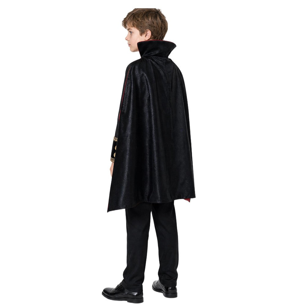 Adult Gothic Vampire Costume Set, Vampire Witch Role-Playing Outfit with Cape for Halloween Family Parties and Costumes