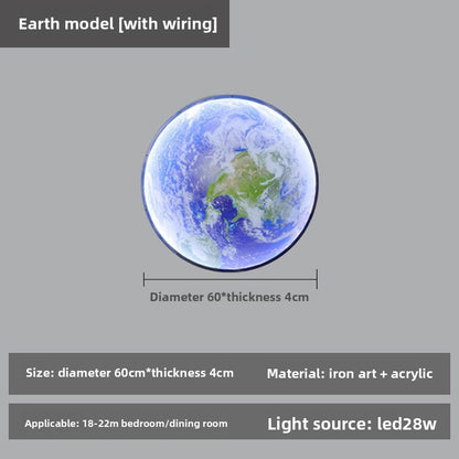 Modern LED Lunar Wall Lamp, Planetary Elegant Design Ceiling Lamp for Bedroom, Living Room Decor