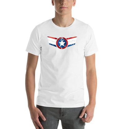 Red, White & Blue Stars & Stripes Grunge, Distressed T-Shirt t shirt man plain t shirt man cotton T-Shirt
