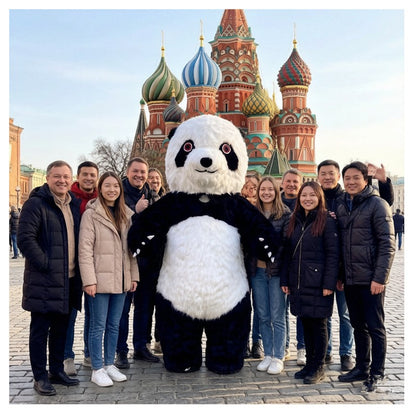 Giant inflatable cartoon doll costume, polar bear inflatable costume, funny street mascot, Halloween party, commercial role-play