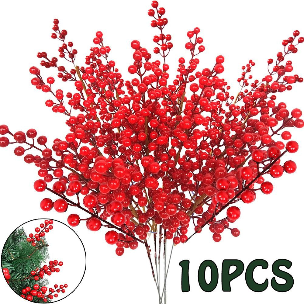Christmas Simulation Berry Berries  Artificial Flower Fruit Cherry Plants Home Christmas Party Decoration DIY Gift