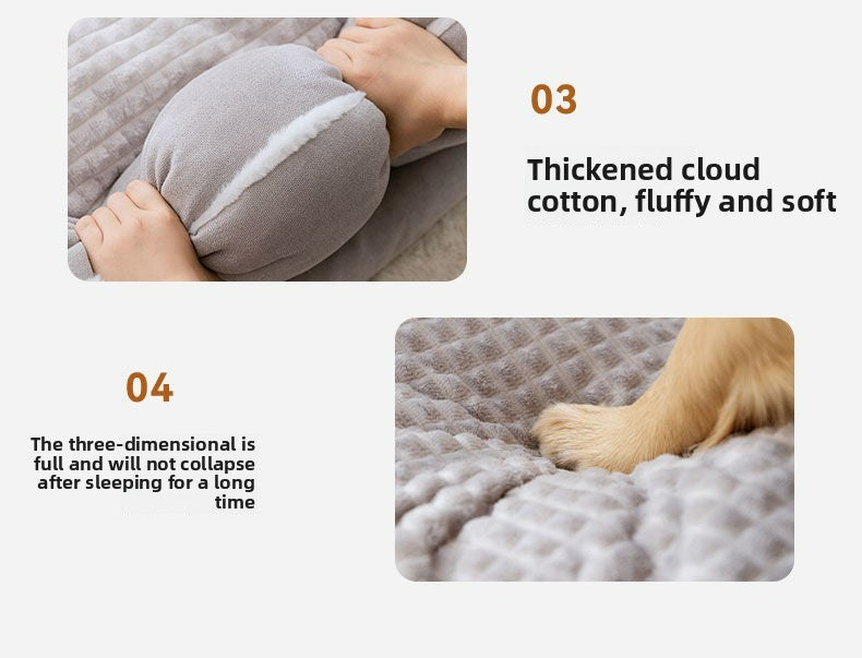 Nova Cama para Gatos Cama para Cães Canil Antiderrapante Inverno Quente Canil Pequeno para Cães Dormir Removível Lavável Almofada Macia para Filhotes Suprimentos para Gatos