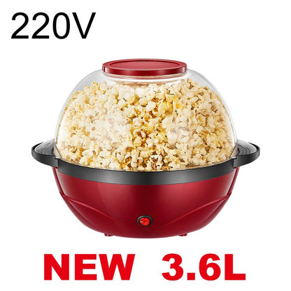 Máquina de pipoca elétrica doméstica 850W máquina de pipoca quente automática pipoqueira caseira DIY Popcorn Movie Snack Sonifer Popper