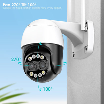 BESDER 4K 8MP 8x Hybrid Zoom Dual Lens PTZ IP Camera WiFi Human Detection 4MP Audio Security Video Surveillance
