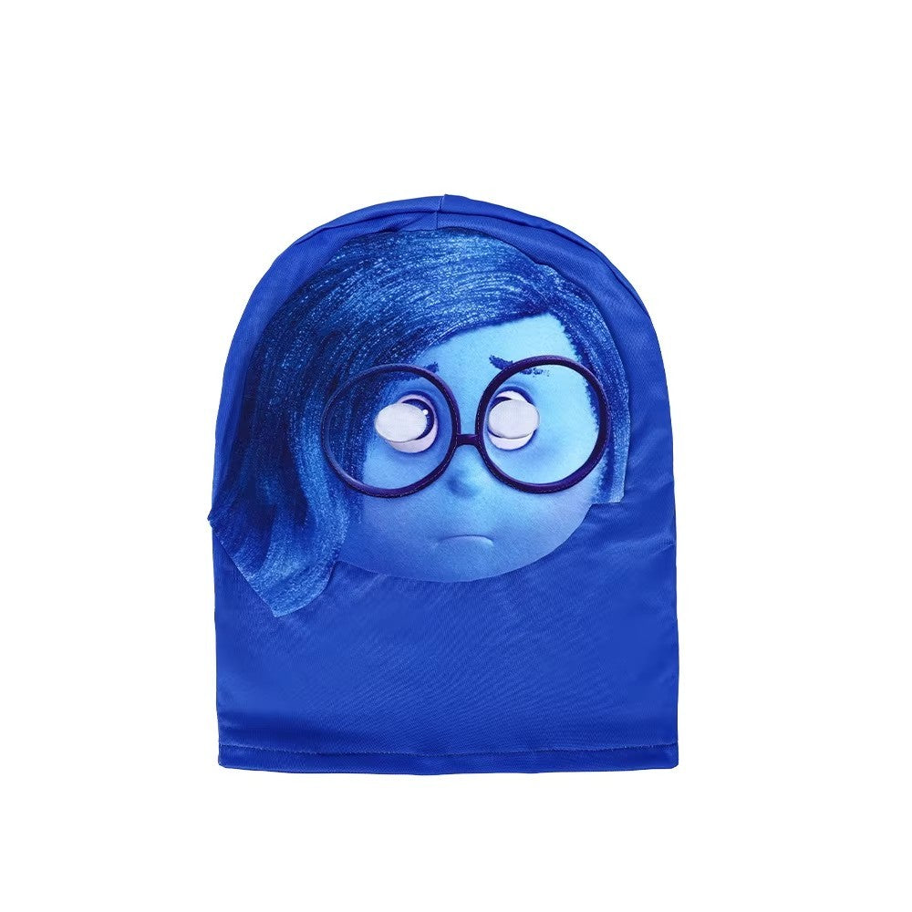 2025New Anime MovieInside Out 3D Printed Joy Disgust Anger Sadness Cosplay Costume Headgear Halloween PartyGame Mask Gift