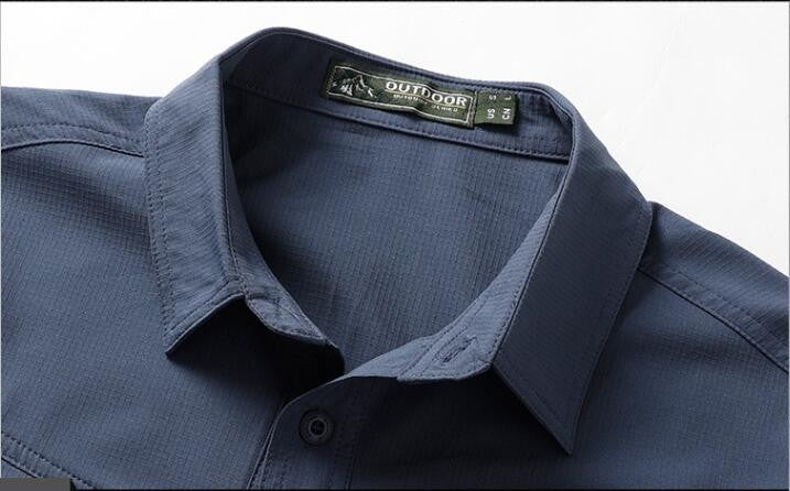 Men Outdoor Elastic Quick Drying Ventilation Cargo Shirts Spring Male Long Sleeves Thin Breathable Comfortable Waterproof Shirts