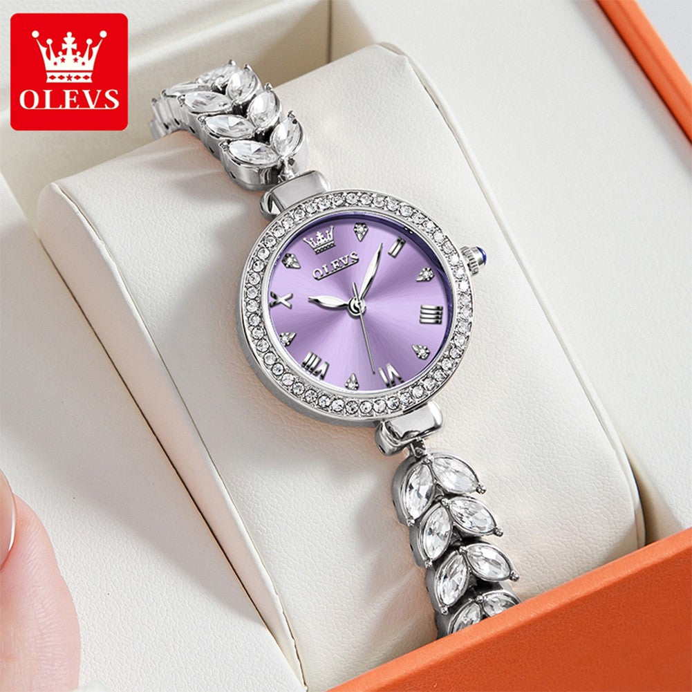 OLEVS 9971 Women Watch Luxury Brand Quartz Watch Fashion Unique Design Diamond Mermaid Bracelet Dress Watch Women Elegant Watch