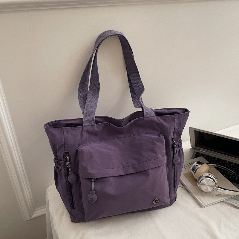 Stylish Nylon Canvas Shoulder Bag for Women Spacious Top Handle Bag Tote Casual  Comfortable and Versatile Texture Commuter Bag