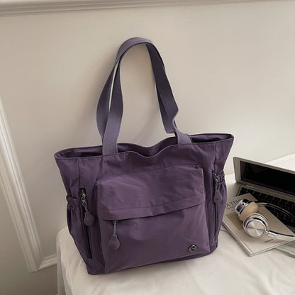 Stylish Nylon Canvas Shoulder Bag for Women Spacious Top Handle Bag Tote Casual  Comfortable and Versatile Texture Commuter Bag