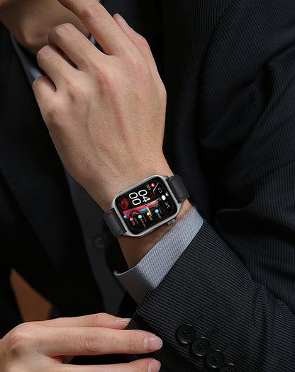 2025Novo 650nm Laser Condicionamento Safira Vidro Smart Watch Homens ECG Frequência Cardíaca Micro Exame Físico Saúde Smartwatch Temperatura