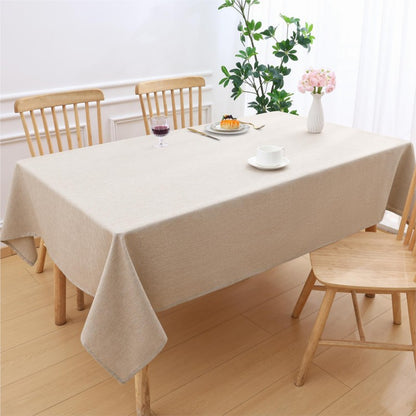 Homaxy Restuarant Rectangle Linen Tablecloths Waterproof Wipeable Fabric Table cloths Kitchen Dining Dirt-Repellent Table Covers