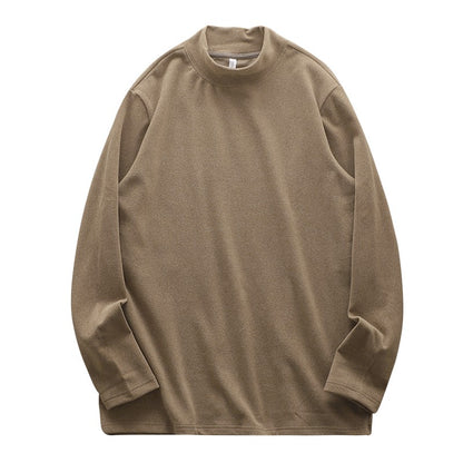 DUKEEN Dralon Mock-Neck Undershirts for Men Winter Long-Sleeve Warm Solid Color Thermal Underwear Top Heavyweight Men's Clothing