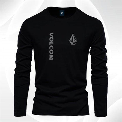 Autumn men's Long sleeved T-shirt graphic t shirts Cotton Comfortable Tops Solid color versatile men's clothing t shirt for man